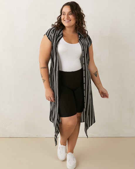 Textured Jacquard Biker Shorts