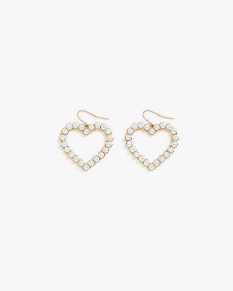 Heart Shape Pearl Earrings