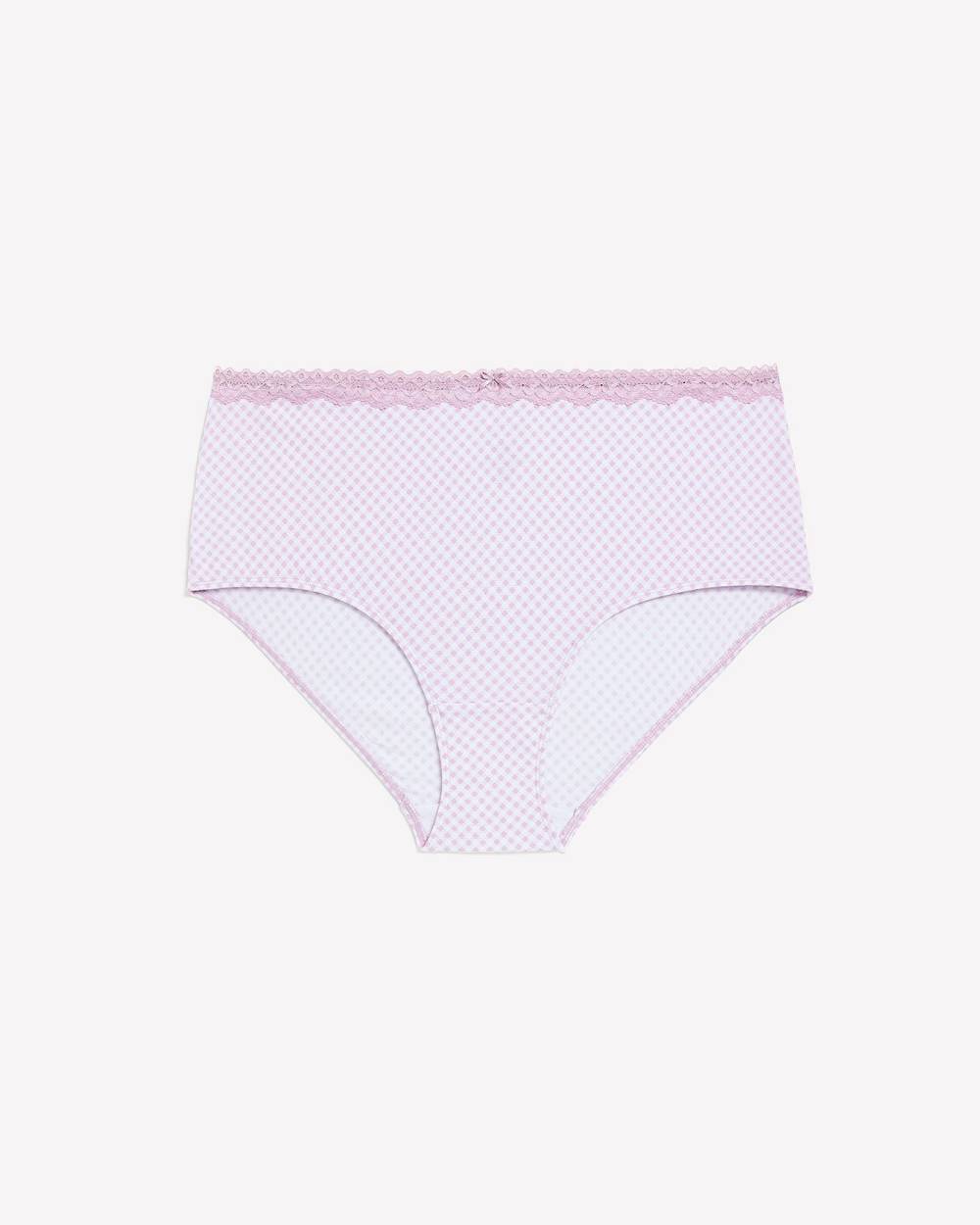 Cotton-Blend Full Brief with Gingham Pattern - ti Voglio | Penningtons