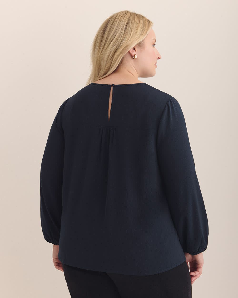 Pintuck Long-Sleeve Blouse Pintuck Long-Sleeve Blouse