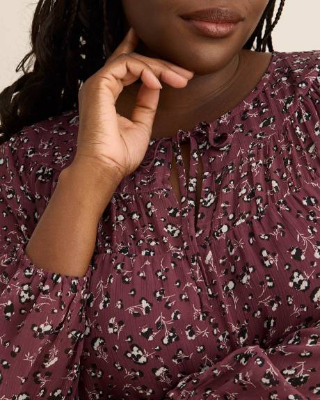 Shirred Swing Blouse