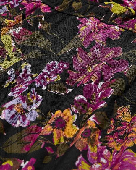 Robe midi cache-coeur fleurie - Addition Elle
