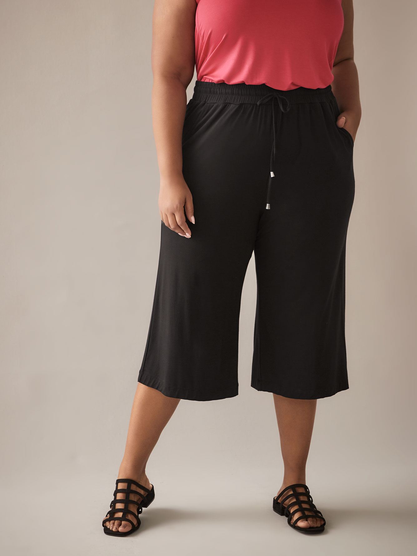 black gaucho pants