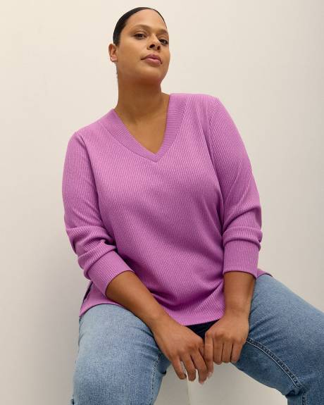 Knit Top with Long Bubble Sleeves