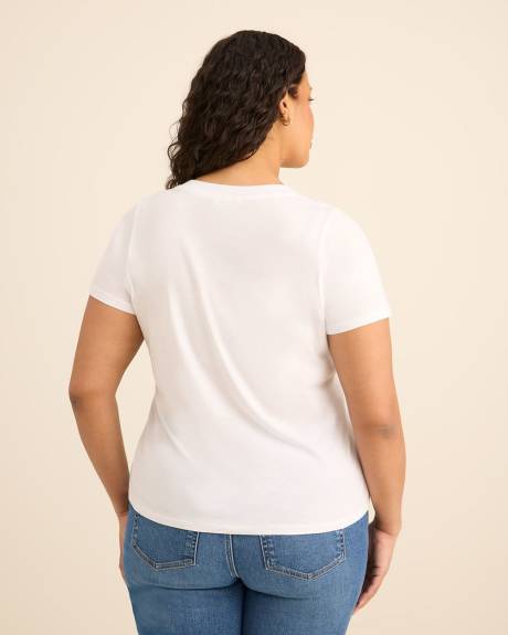 Crewneck Short-Sleeve Knit Top - PENN. Essentials