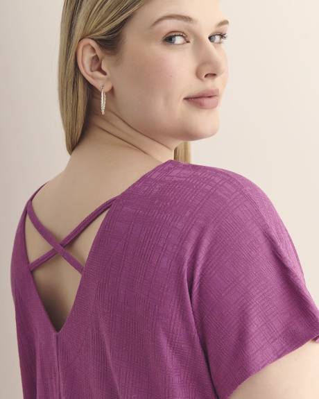 Extended-Sleeve Top with Crisscross Back
