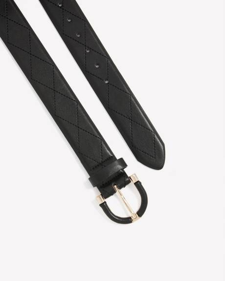 Ceinture matelassée en cuir synthétique