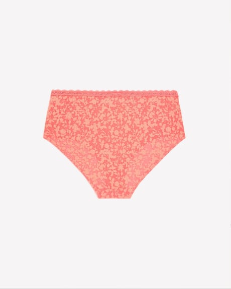 Floral Burnout Brief with Lace and Bow - ti Voglio