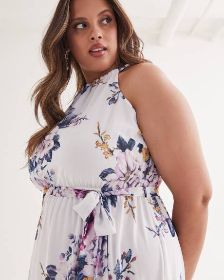 Robe longue licou fleurie - City Chic