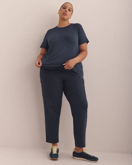 Responsible, Short-Sleeve Tee with Rounded Hem - Active Zone