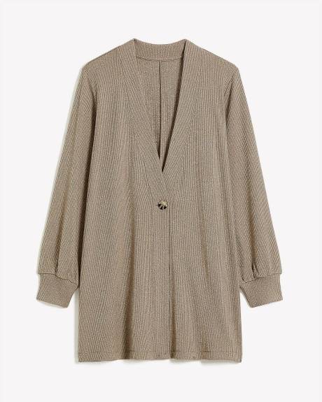 Long-Sleeve Knit Cardigan