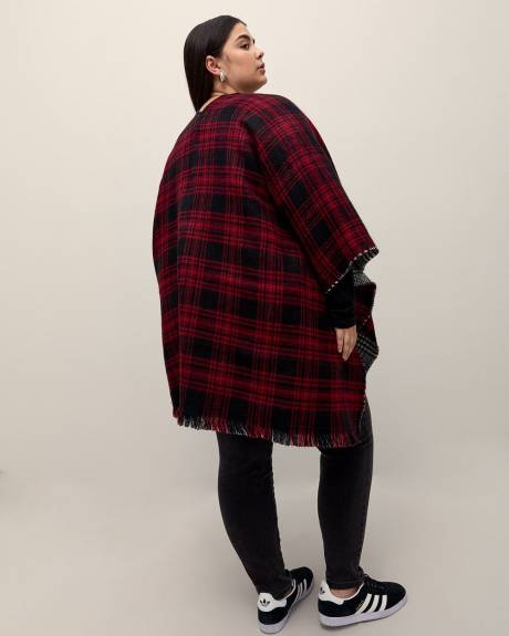 Reversible Prince of Wales Plaid Cape
