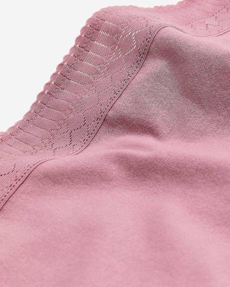 Pink Full Brief with Lace Waist - ti Voglio
