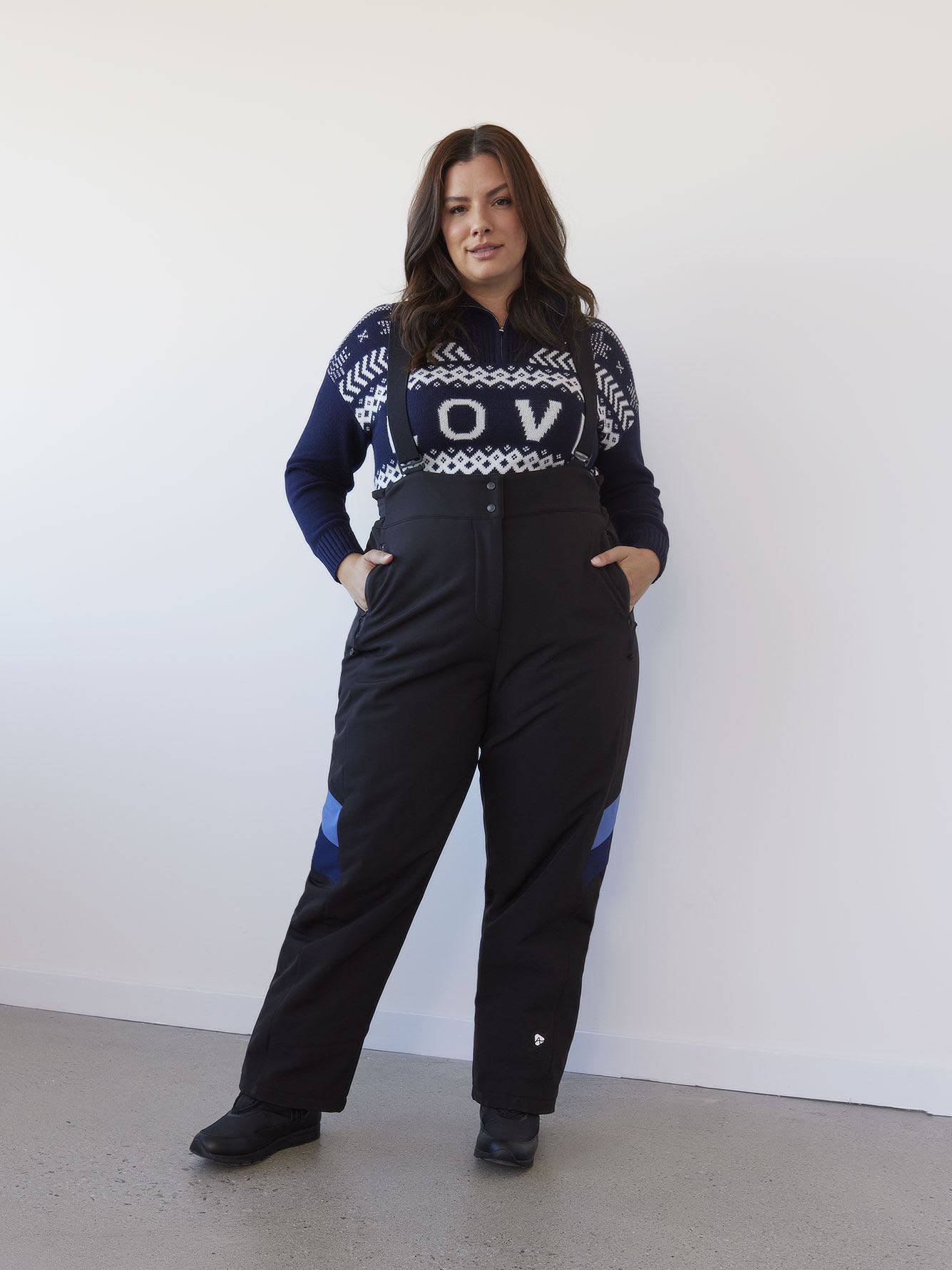 Responsible, Colourblock Snow Pant with Suspenders Active Zone