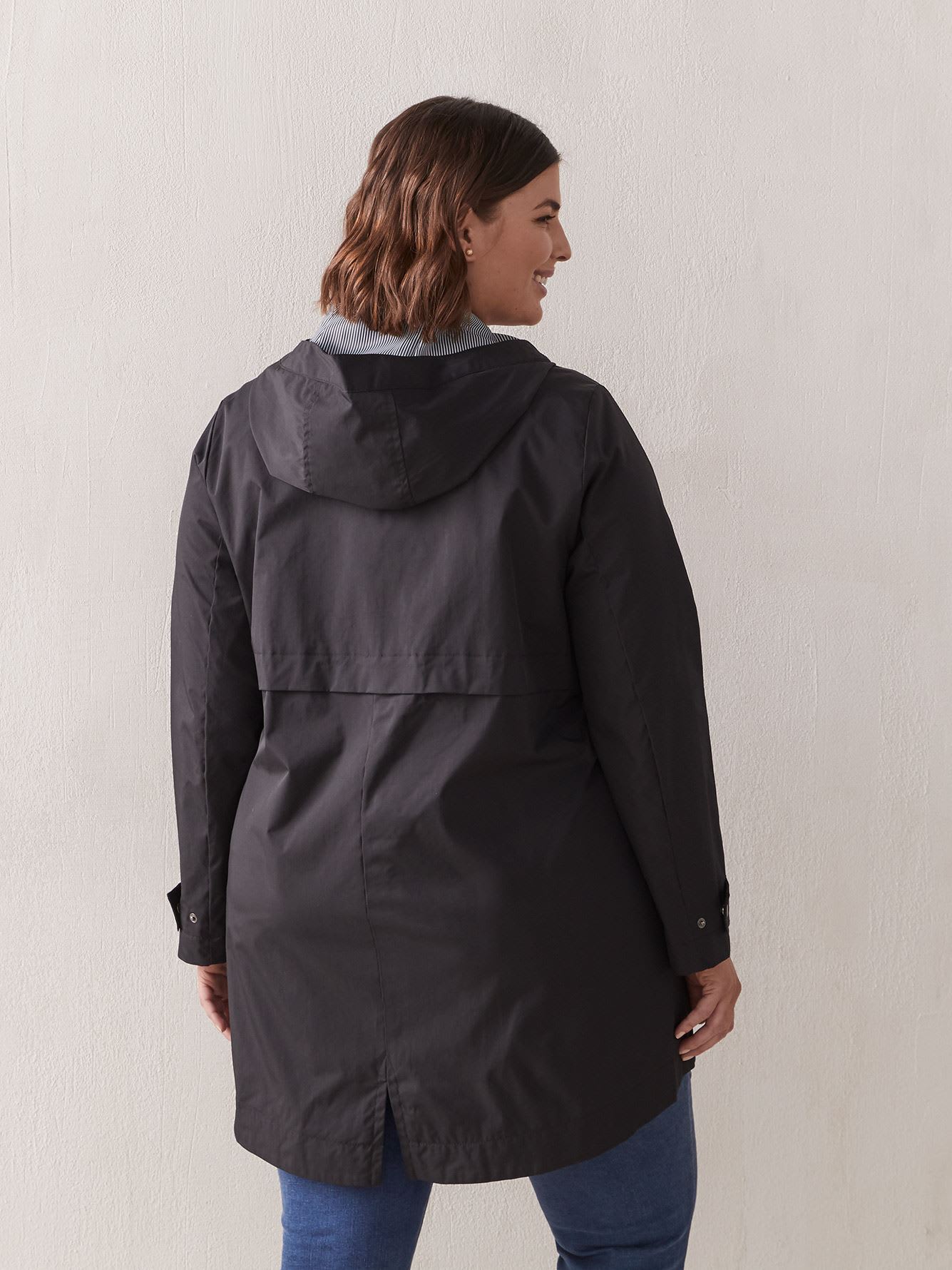 Hooded Knee Length Raincoat - In Every Story | Penningtons