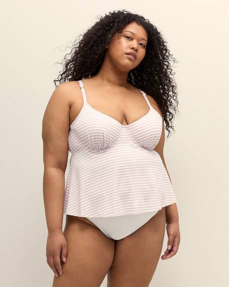 Striped Underwire Tankini Top