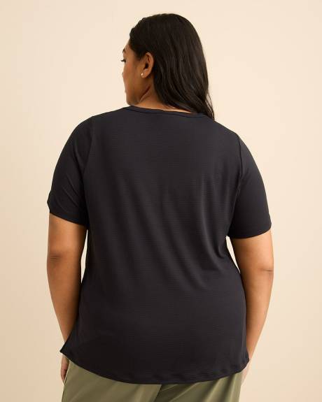 Crewneck T-Shirt with Side Slits - Active Zone