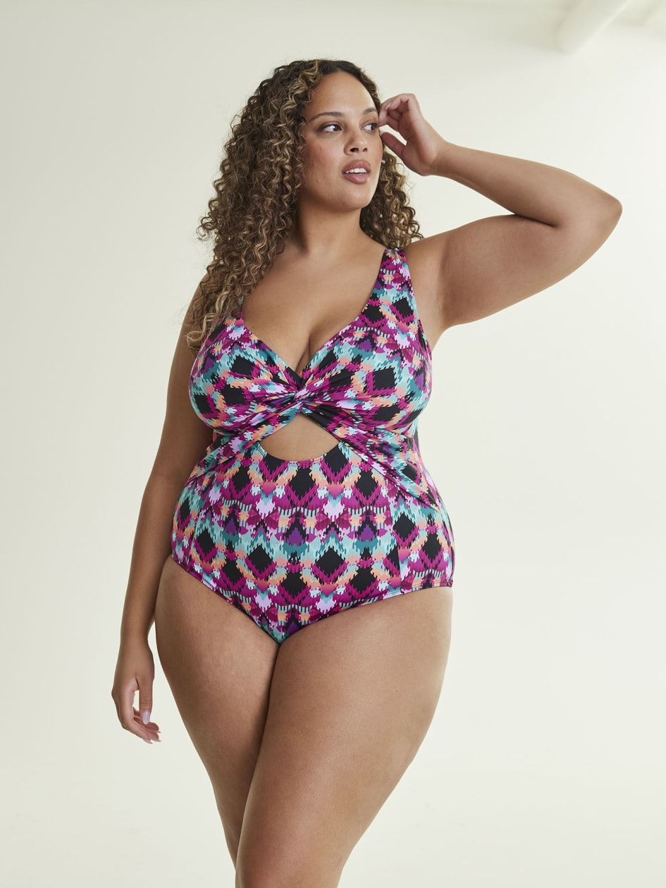 Crisscross One-Piece Swimsuit with Peekaboo