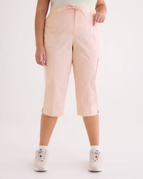 Cotton Capri with Ribbed Waistband
