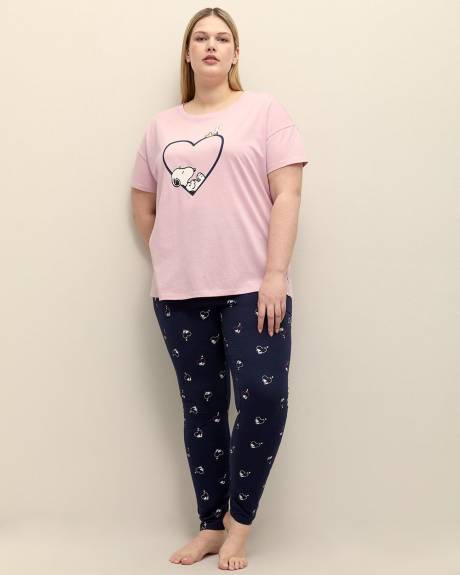 Legging pyjama bleu marine de Snoopy - Disney