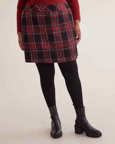 Plaid Tweed Mini Skirt