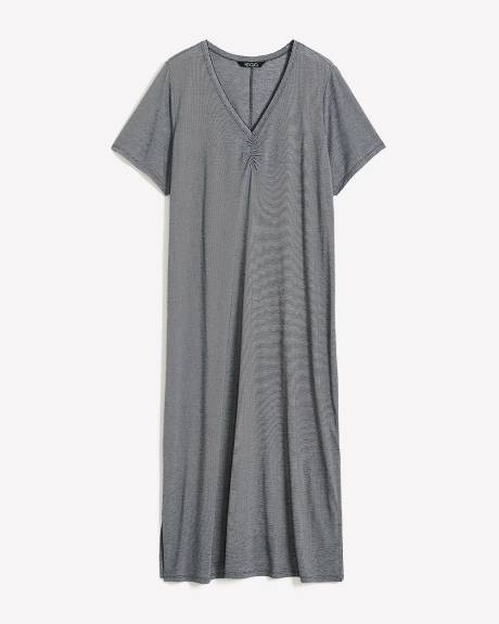 Chemise de nuit longue bleue à manches courtes - ti Voglio