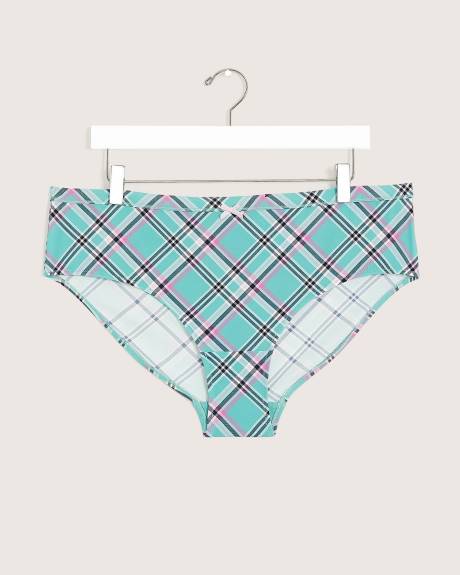Culotte taille basse en microfibre carreautée - ti VOGLIO