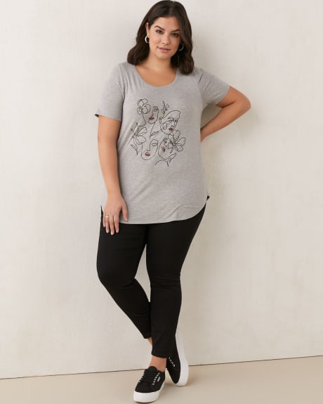 Modern Fit Short Sleeve Scoop Neck Tee, Printed - In Every Story