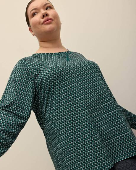 T-shirt à motifs géométriques avec col rond - Active Zone