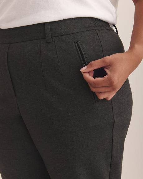 Striped Ponte de Roma Tapered-Leg Pant