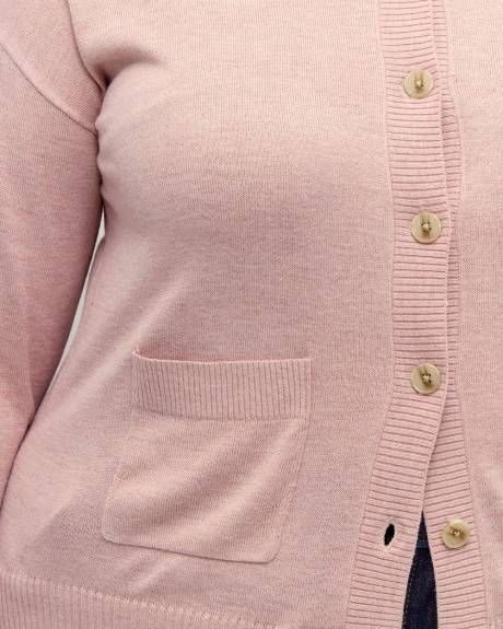 Responsible, Buttoned-Down Crewneck Cardigan - Addition Elle
