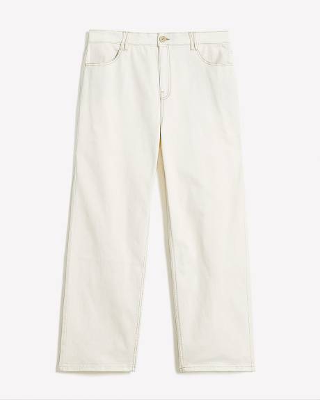 Jean blanc à jambe large coupe galbée, tissu responsable - d/C JEANS
