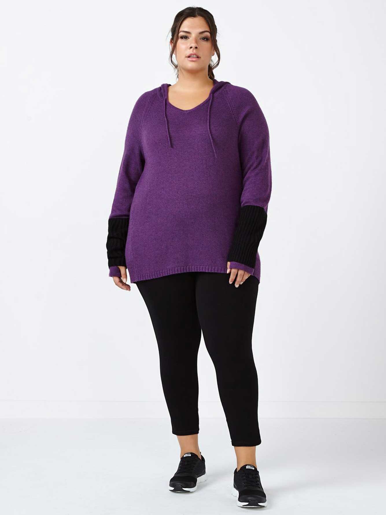 Essentials PlusSize Basic Hooded Sweater Penningtons