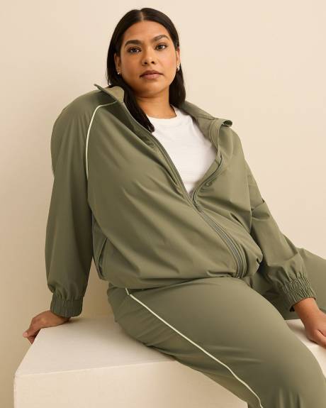 Front Zip Knit Track Pant - Active Zone