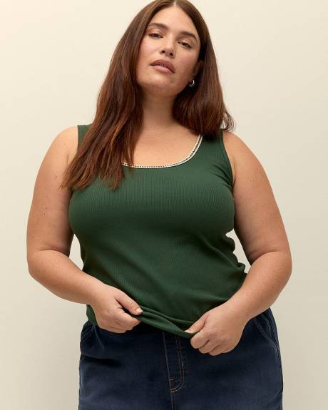 Camisole côtelée à encolure en U - Essentiels PENN.