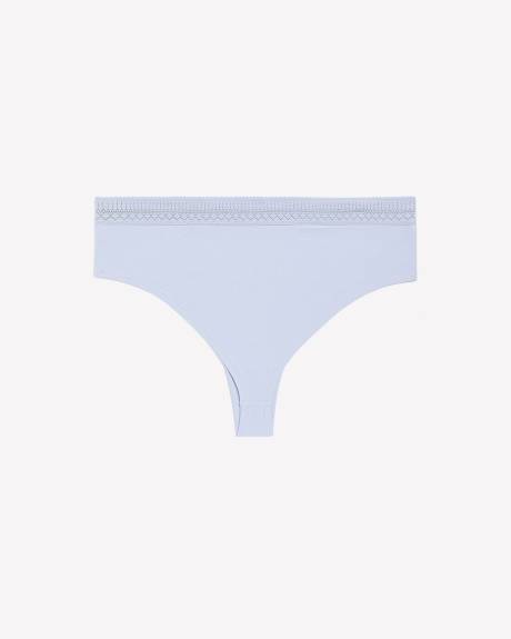 Cheeky Blue Brief with Wide Lace Waistband - ti Voglio
