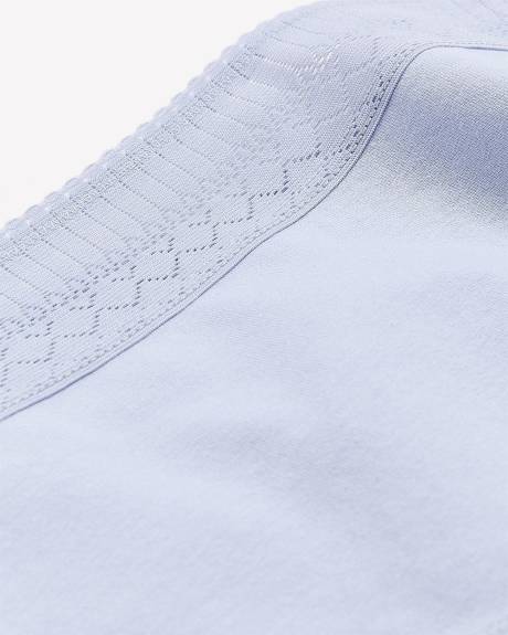 Cheeky Blue Brief with Wide Lace Waistband - ti Voglio