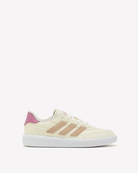 Regular Width, Faux Leather Courtblock Sneakers with Satin - adidas