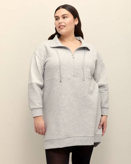 Robe côtelée à col montant zippé - Active Zone