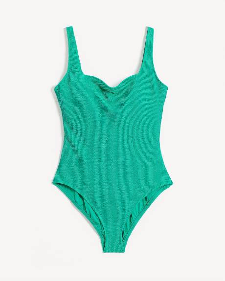Square Neck One-Piece Swimsuit - Bleu by Rod Beattie