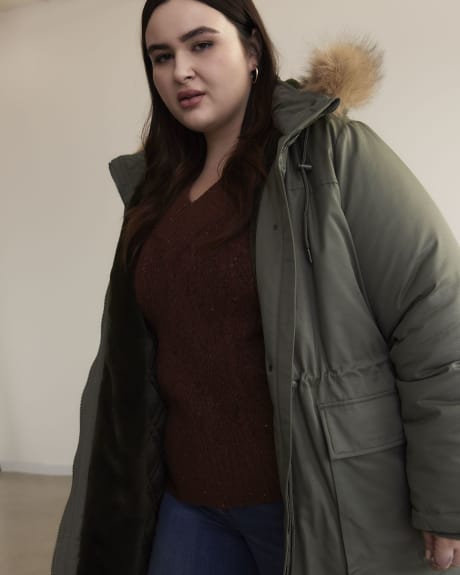 Responsible, Lined Parka Jacket with Removable Hood