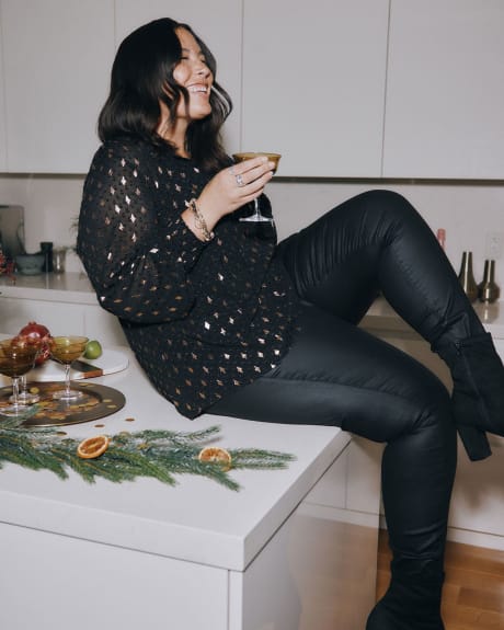 Blouse imprimé en Jacquard avec col noué - In Every Story