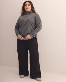 Half-Zip Cotton Pullover Sweatshirt - Active Zone