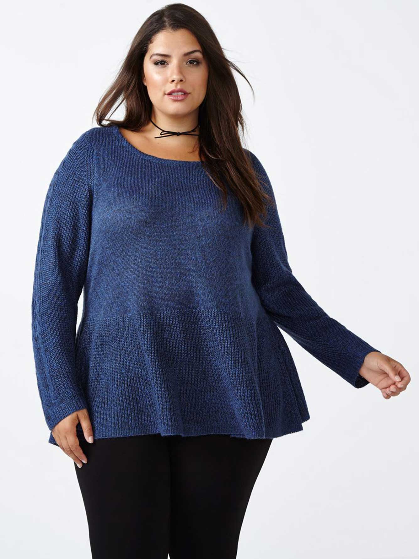 Long Sleeve Peplum Sweater | Penningtons