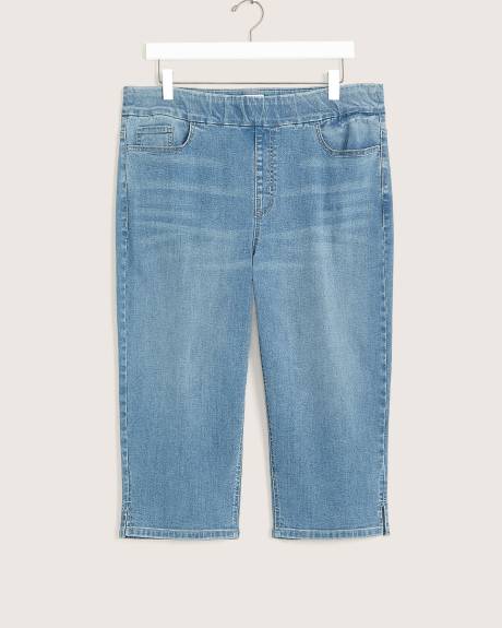 Capri en denim, coupe ingénieuse, délavé pâle, tissu responsable - d/C Jeans