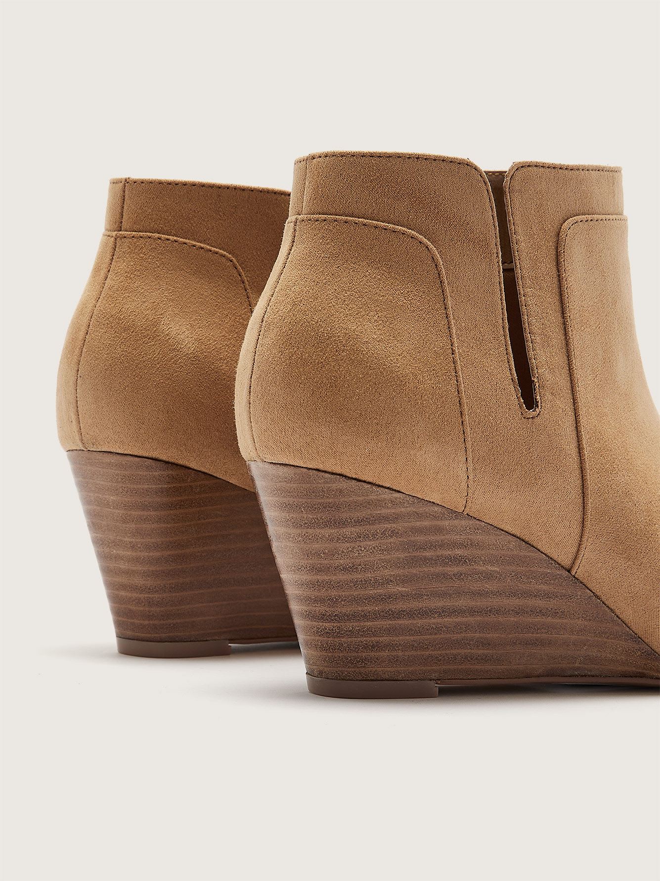 wide width wedge bootie