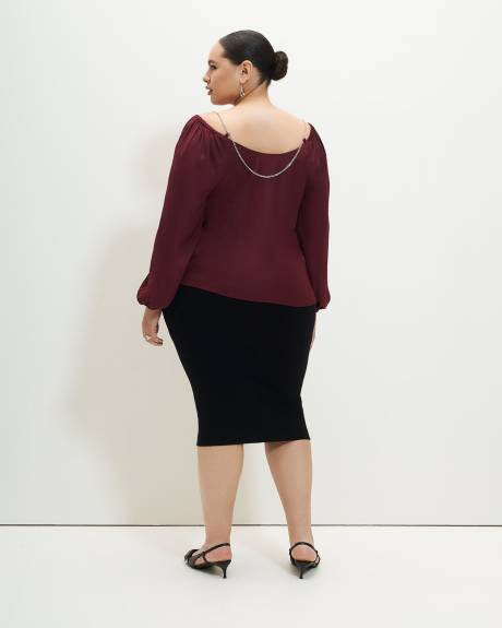 Swing Blouse with Back Chain - Addition Elle