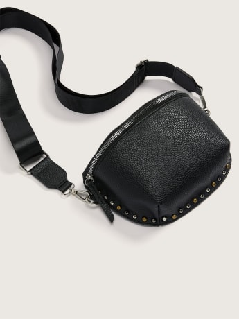 Black Waist Bag with Multicolour Studs
