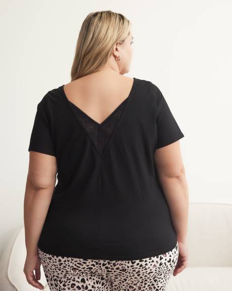 Pajama Top with Lace and Picot Edge - ti Voglio