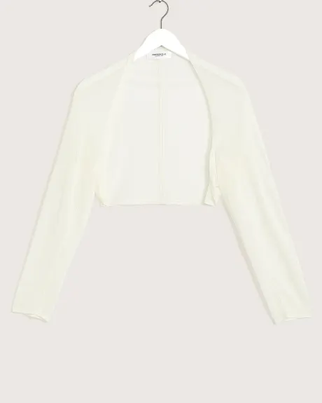 Long-Sleeve Cropped Bolero Cardigan - Addition Elle